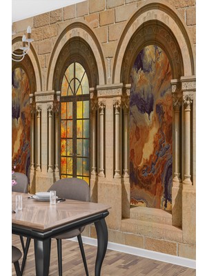 Kemerli Soyut Taş Duvar Kağıdı