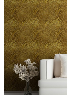 Vintage Altın Kırağı Desenli Duvar Kağıdı