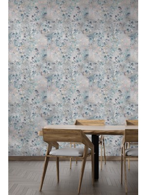 Zarif Pastel Çiçek Desenli Duvar Kağıdı
