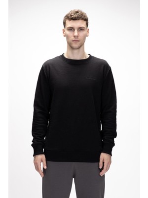 Inner King Size Si̇yah Crewneck Erkek Sweatshirt