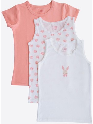 Organik Rabbit 3'lü Atlet Pembe