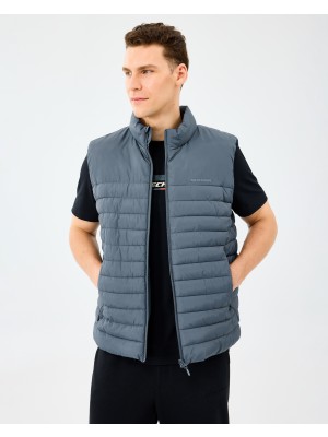 Skechers M Outerwear Polar Lining Paded Vest Erkek Gri Yelek S242212-3998