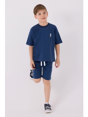 U.S. Polo Assn. U.S. Polo Assn Erkek Çocuk Mavi Bermuda Takım US1780-C-V11