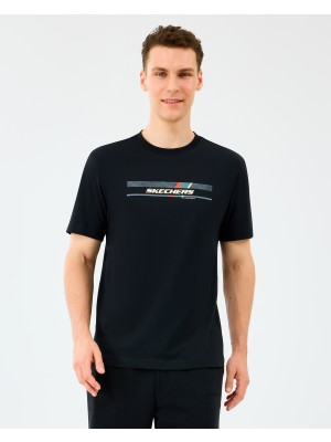 Skechers M Light Fabrict-Shirt Erkek Siyah Tshirt S2520114-3817