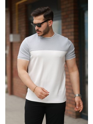 Erkek Parçalı Renk Kısa Kollu Tişört