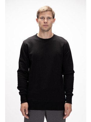 Corner King Size Si̇yah Crewneck Erkek Sweatshirt