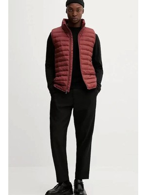 Calvin Klein Erkek Kolsuz Hafif Naylon Şişme Kırmızı Yelek LV04LC509G-VFK