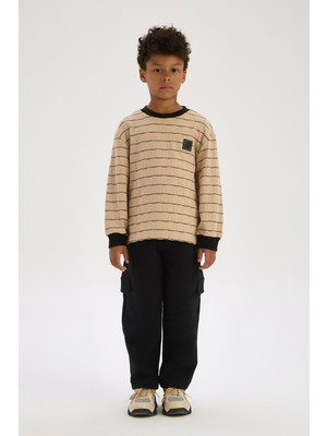 Bg Store Erkek Çocuk Çizgili Sweatshirt