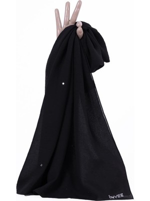 Caz Taşlı Şal Siyah