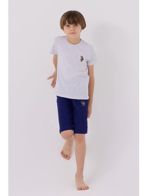 U.S. Polo Assn. U.S. Polo Assn Erkek Çocuk Gri Bermuda Takım US1391-C-V5