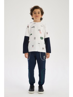 Bg Store Erkek Çocuk Desenli Tshirt