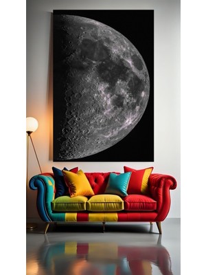 Özkacar Group Ay Yüzeyi Uzay Görüntüsü V1 Ev Duvar Salon Güzellik Salonu Ofis Dükkan Dekarasyon Kanvas Tablo