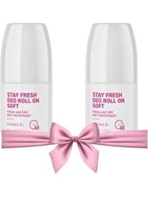 Farmasi Soft Deo Roll On 50 ml Kadınlar İçin Fresh Koku 2 Parça Antiperspirant Koruma
