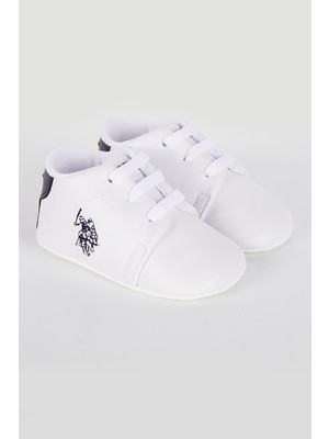 U.s. Polo Assn. Beyaz Erkek Bebek Ayakkabı PVC Malzeme ile Rahat Kullanım ve Şık Tasarım