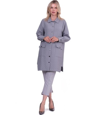 Invee Kapitone Gömlek Kap GRİ