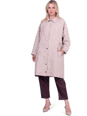 Yaprak Kısa Kap Bej