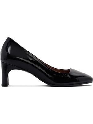 Kadın Siyah Kalın Topuklu Deri Ayakkabı 25AFD130716