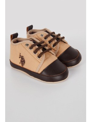 U.s. Polo Assn. Erkek Bebek Ayakkabı Camel Renk, Kaymaz Taban ve Nefes Alabilir Malzeme ile Konforlu