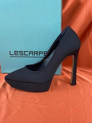 Lescarpe LES029 Siyah Platformlu Stiletto Kadın Topuklu Ayakkabı