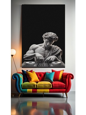 Özkacar Group Dj Antik Heykel Ev Duvar Salon Güzellik Salonu Ofis Dükkan Dekarasyon Kanvas Tablo