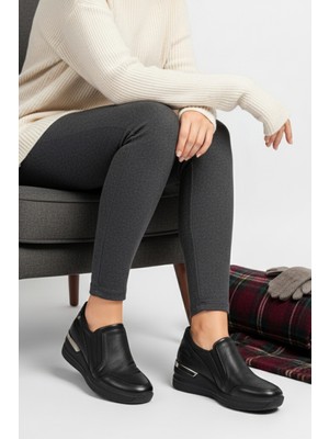 Mammamia D25KA-3750 Kadın Deri Dolgu Ayakkabı