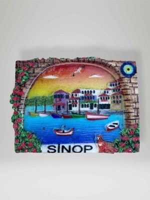Sinop Temalı Polyester Magnet Buzdolabı Süsü