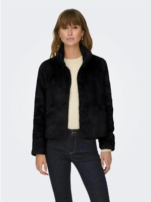 Only 15295423 Onlnewvıda Lıfe Faux Fur Jacket Black Kadın Mont