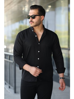 Erkek Uzun Kollu Regular Sofya Keten Gömlek