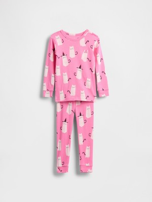 Gap Bebek Pembe %100 Organik Pamuk Halloween Pijama Takımı
