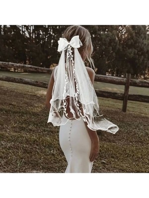 Gelin Aksesuarı Duvak Toka– Fiyonklu & Inci Işlemeli