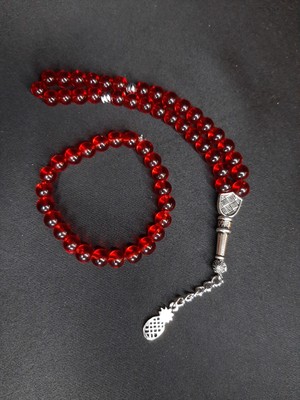 Şeffaf Cam Boncuk Tesbih ve Bileklik Set