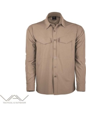 Vav Uzun Kol Gömlek Tacflex-01 Bej L