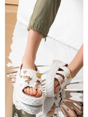 Kadın Eva Taşlı Yüksek Ölçekli Kaymaz Taban Günlük Plaj Deniz Havuz Banyo Ev Terliği