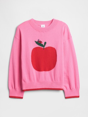 Gap Kız Bebek Pembe Intarsia Kazak