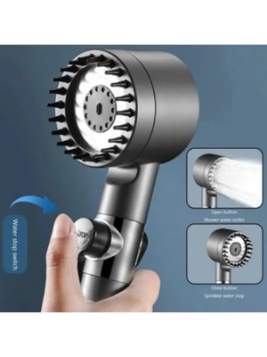 Mucit Home 3 Fonksiyonlu Filtreli Basınçlı Masaj Etkili Duş Başlığı Renkli ABS Malzeme ile