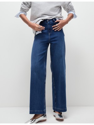 Marks & Spencer Yüksek Bel Wide Leg Grazer Jean