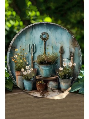 Uv Baskı Mdf Duvar Süsü – Çiçek ve Bahçe Temalı Dekoratif Tasarım – 33X33 cm & 20X20 cm DT165