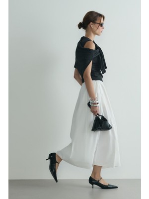 Suud Collection Beyaz Lade Balon Etek