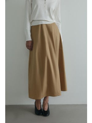 Suud Collection Camel Lade Balon Etek