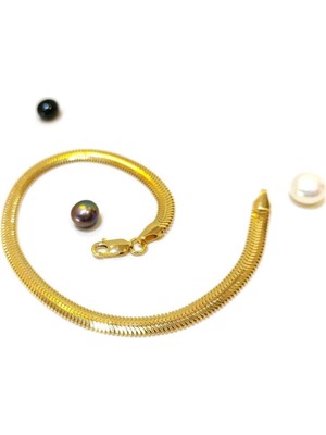 4.3mm Balık Sırtı Zincir Bileklik Künye 14 Ayar Altın Hd Videolu