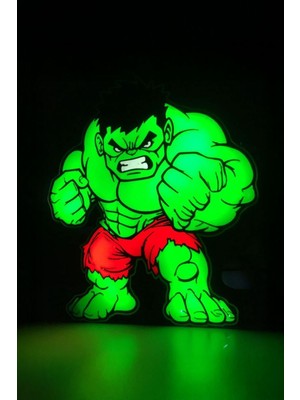 Hulk Tasarımlı Gece Lambası Dekoratif Aydınlatma