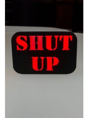 Shut Up Tasarımlı Gece Lambası Dekoratif Aydınlatma