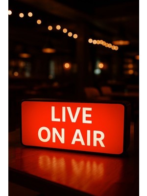 Live On Air Tasarımlı Gece Lambası Dekoratif Aydınlatma