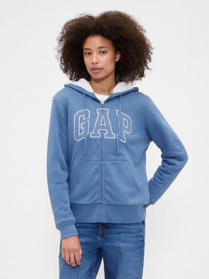 Gap Kadın Mavi Gap Logo Fermuarlı Sweatshirt
