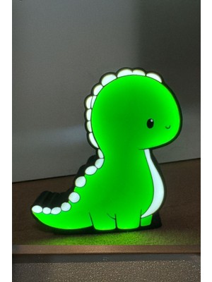 Sevimli Dinozor Tasarımlı Gece Lambası Dekoratif Aydınlatma