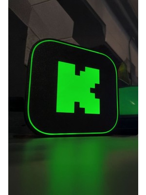 Kick Logo Tasarımlı Gece Lambası Dekoratif Aydınlatma