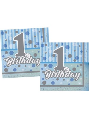 THB5121 First Bithday Erkek, 16 Adet Peçete, 33X33CM  /BMP1310THB5121