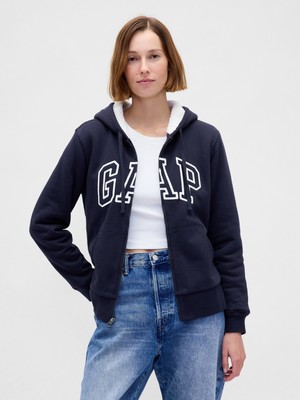 Gap Kadın Lacivert Gap Logo Fermuarlı Sweatshirt