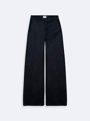 LTB Marıam Kadın Geniş Paça Yüksek Bel Jean Pantolon Düz Desenli Denim Kumaş ile Günlük Stil