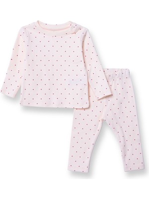 For My Baby Kız Bebek Sweatshirt-Patiksiz Alt Çıtçıtlı Bisiklet Yaka Uzun Kol Ribanalı